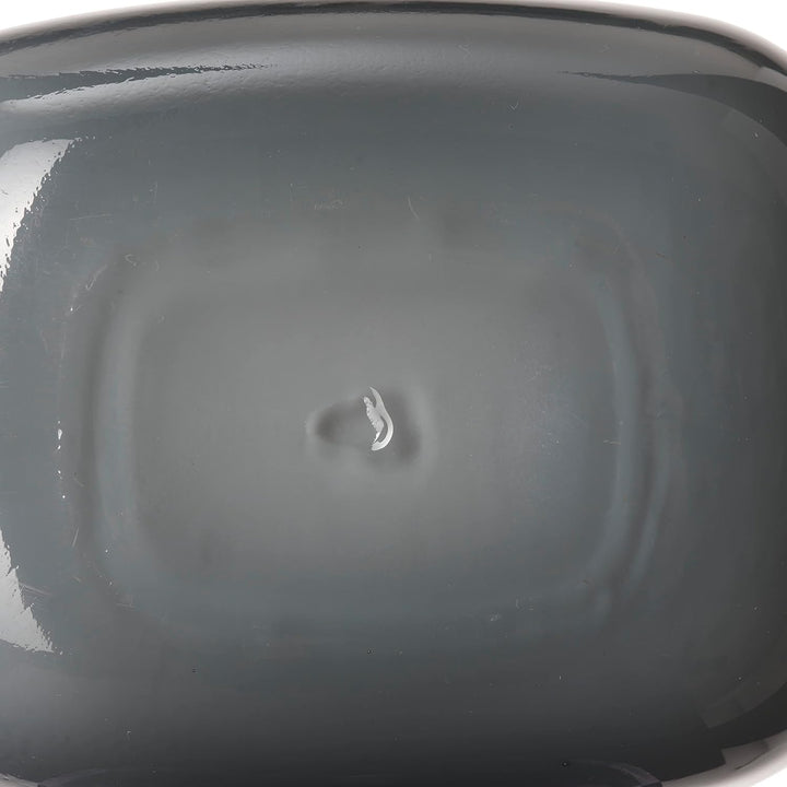 LEONARDO HOME Vase MILANO 13x18x14 cm grau 041660, Glas Grau 13x18x14 cm, Grau 13x18x14 cm