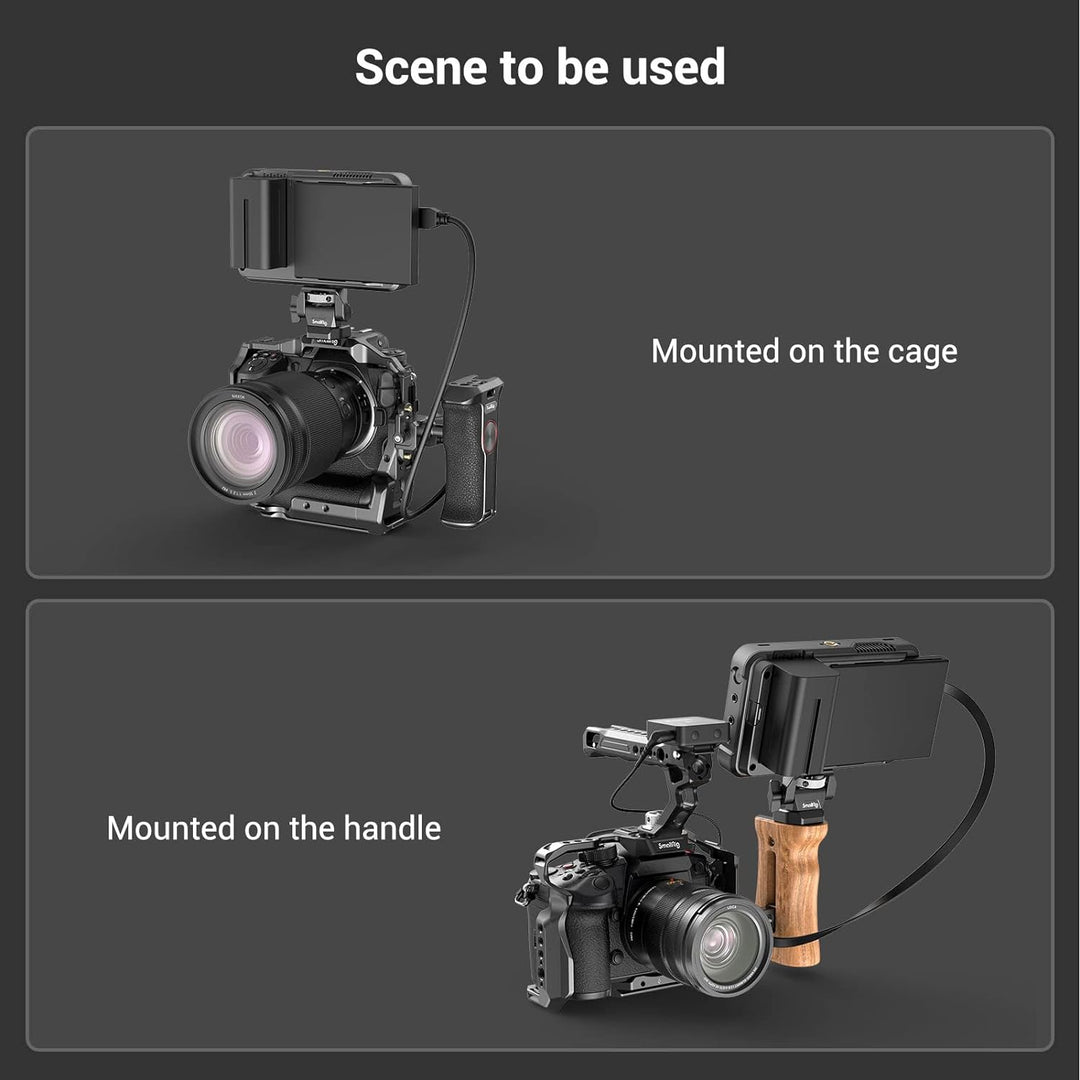 SMALLRIG Kamera Monitor Mount, Swivel 360° and Tilt 180°, Verstellbare Halterung mit 1/4"-20 Schraub