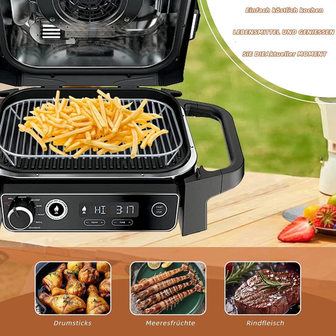1Stück Grill für Ninja Woodfire,Edelstahl Grillrost Kompatibel Mit Ninja Outdoor Grill & Smoker,Elek