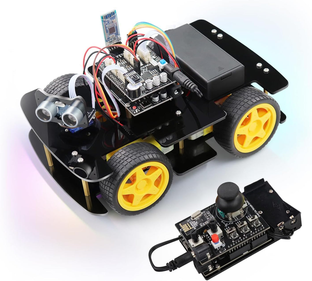 FREENOVE 4WD Car Kit with RF Remote (Compatible with Arduino IDE), Line Tracking, Obstacle Avoidance