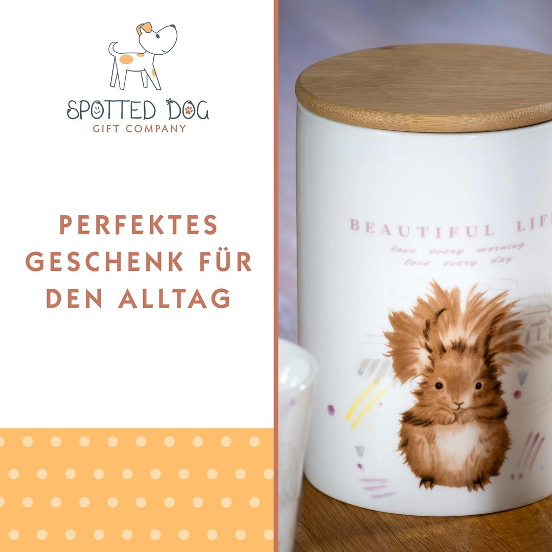 SPOTTED DOG GIFT COMPANY Vorratsdosen Keramik mit Deckel Luftdicht - 3 Vorratsbehälter vielseitig fü