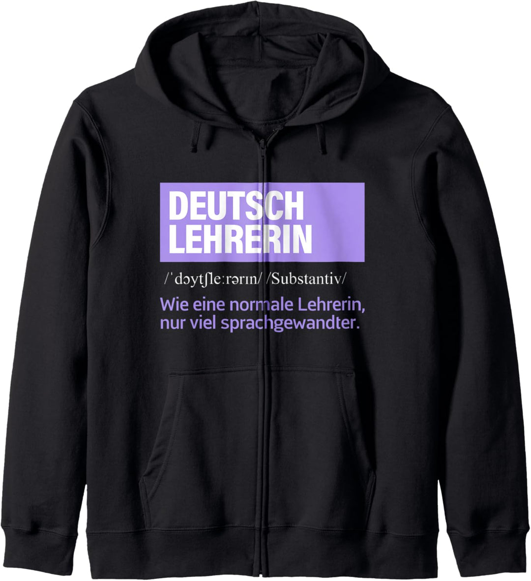 AbschiedsGrafik DeutschLehrerin Schule Sprachgewandt Kapuzenjacke