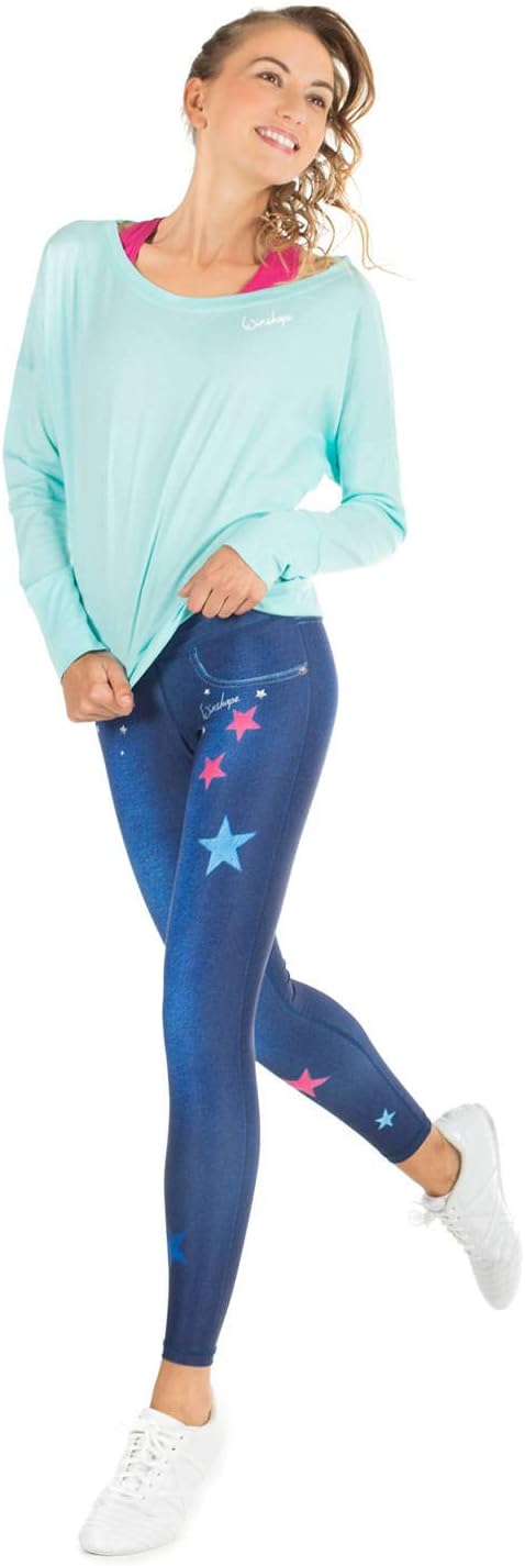 WINSHAPE Damen Leggings Damen Functional Power Shape Jeans Tights Leggings Ael102, Slim Style, Fitne