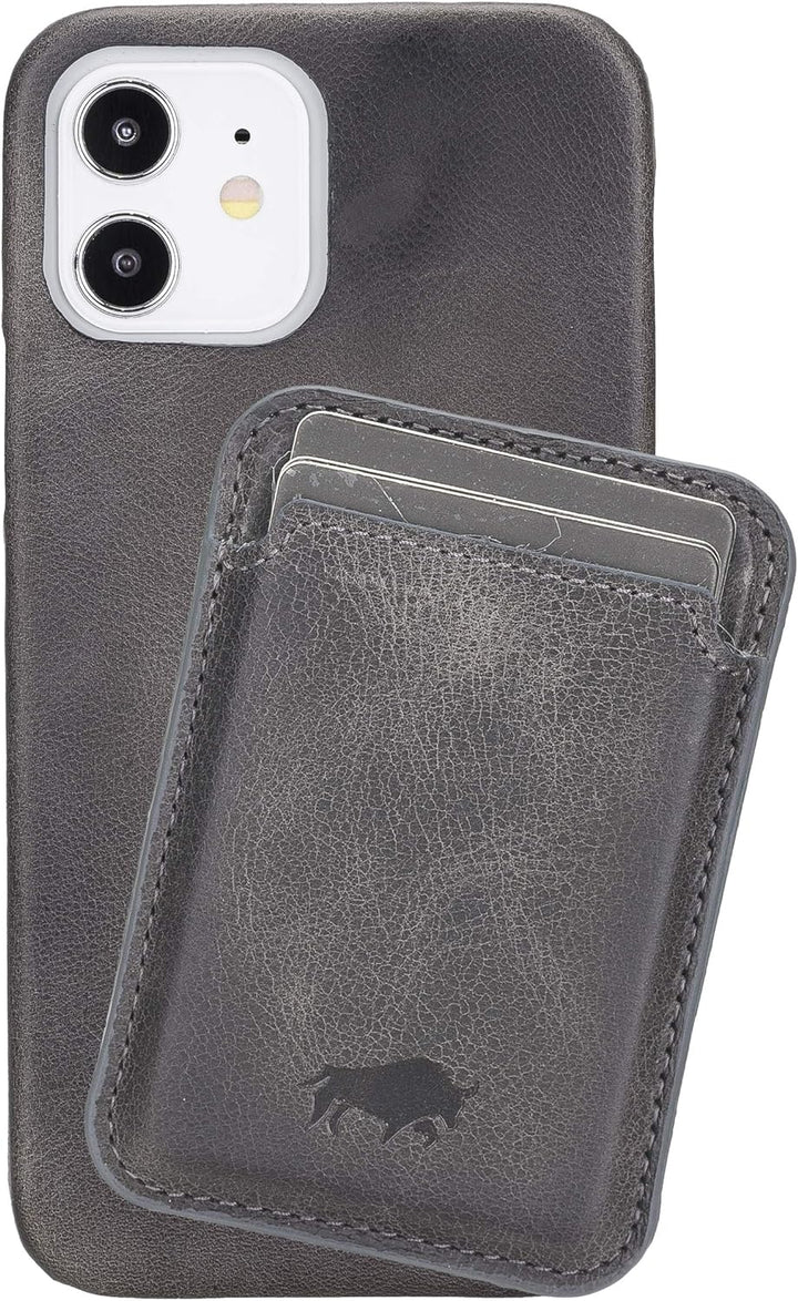 Solo Pelle Lederhülle + magnetische Geldbörse für das iPhone 12 Mini in 5.4 Zoll Stanford Case Leder