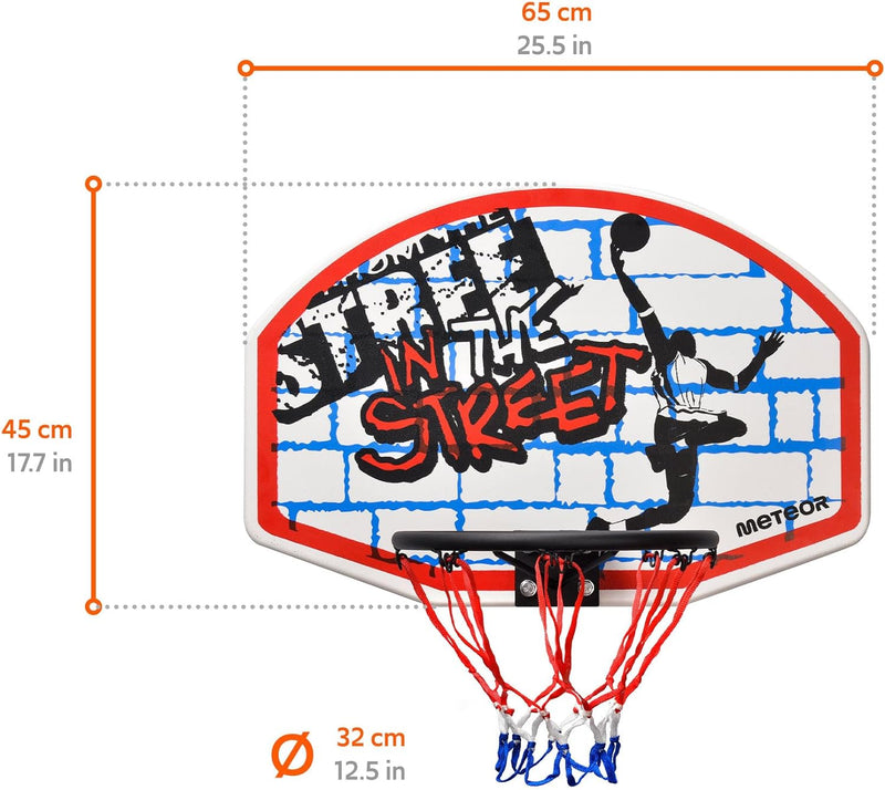 meteor Basketballständer Basketball Set Basketballkorb höhenverstellbar Ständer Tragbares Basketball