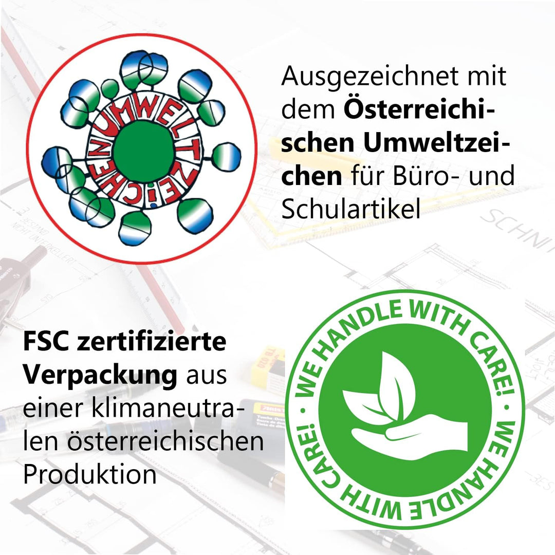 Aristo AR1553 Geodreieck mit festem Griff (Hypotenuse 16 cm, Tuschenoppen, Facette an der Hypotenuse