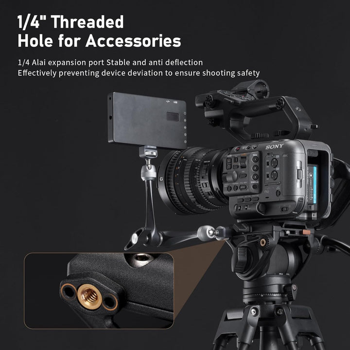 Cayer BF30L Video-Stativ mit Fluid-Kopf, 73" Heavy Duty Stativ mit 360 Grad Fluid-Kopf und Schnellwe