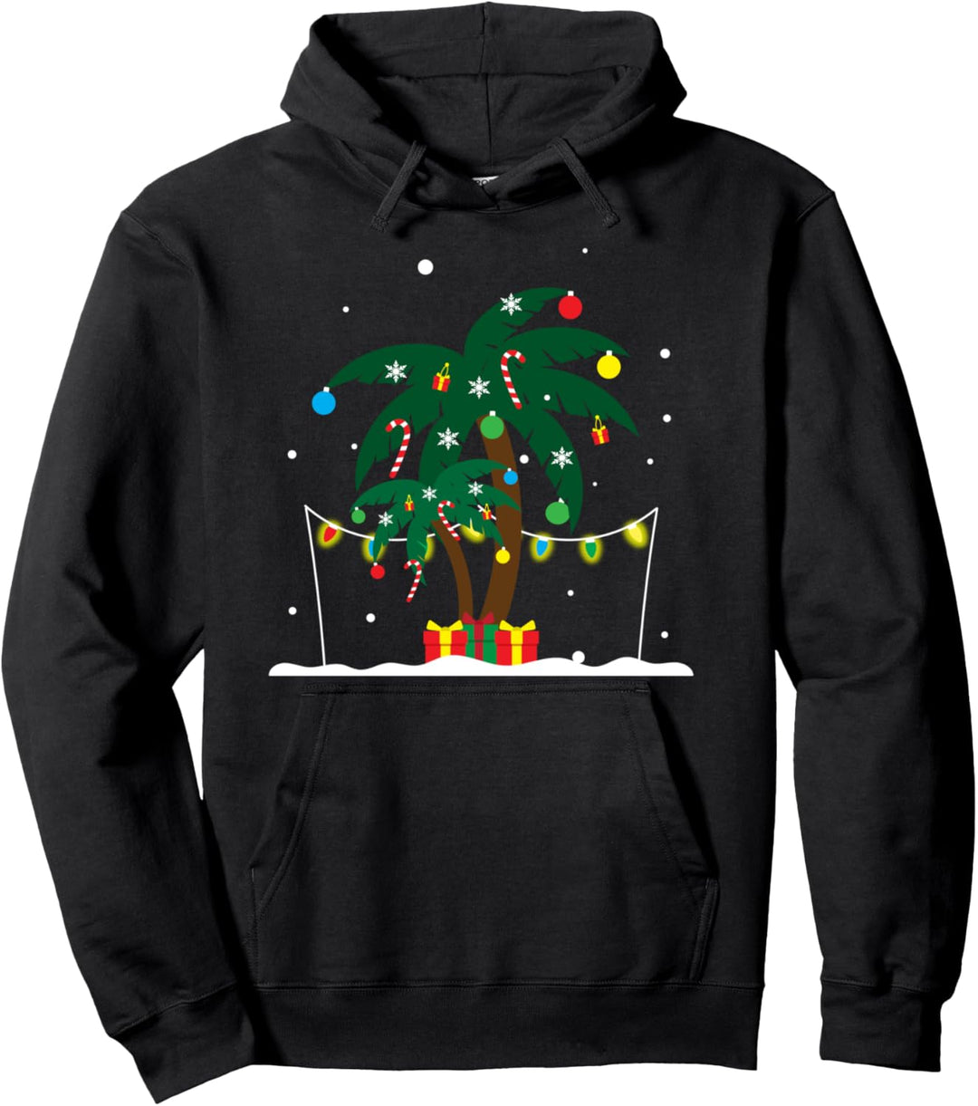 Weihnachten Christbaum Palmen Geschenke Hoodie Pullover Hoodie