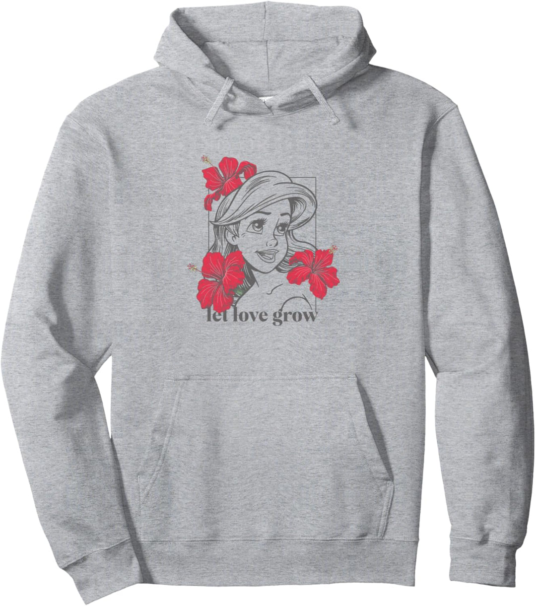 Disney The Little Mermaid Ariel Let Love Grow Floral Pullover Hoodie