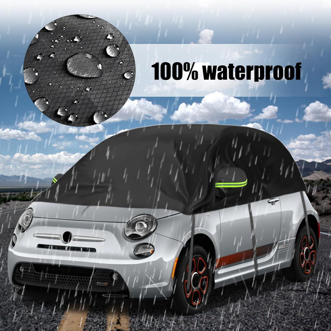 Autoabdeckung Schrägheck Universalmodell 300 * 150 * 49cm, Halbgarage Wasserdicht Ersatz für FIAT 50