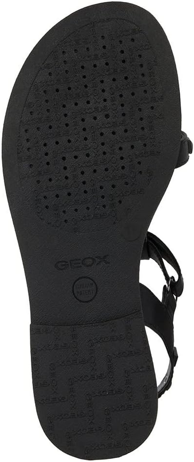 Geox Mädchen J Karly Girl Sandal 28 EU Schmal Schwarz, 28 EU Schmal Schwarz