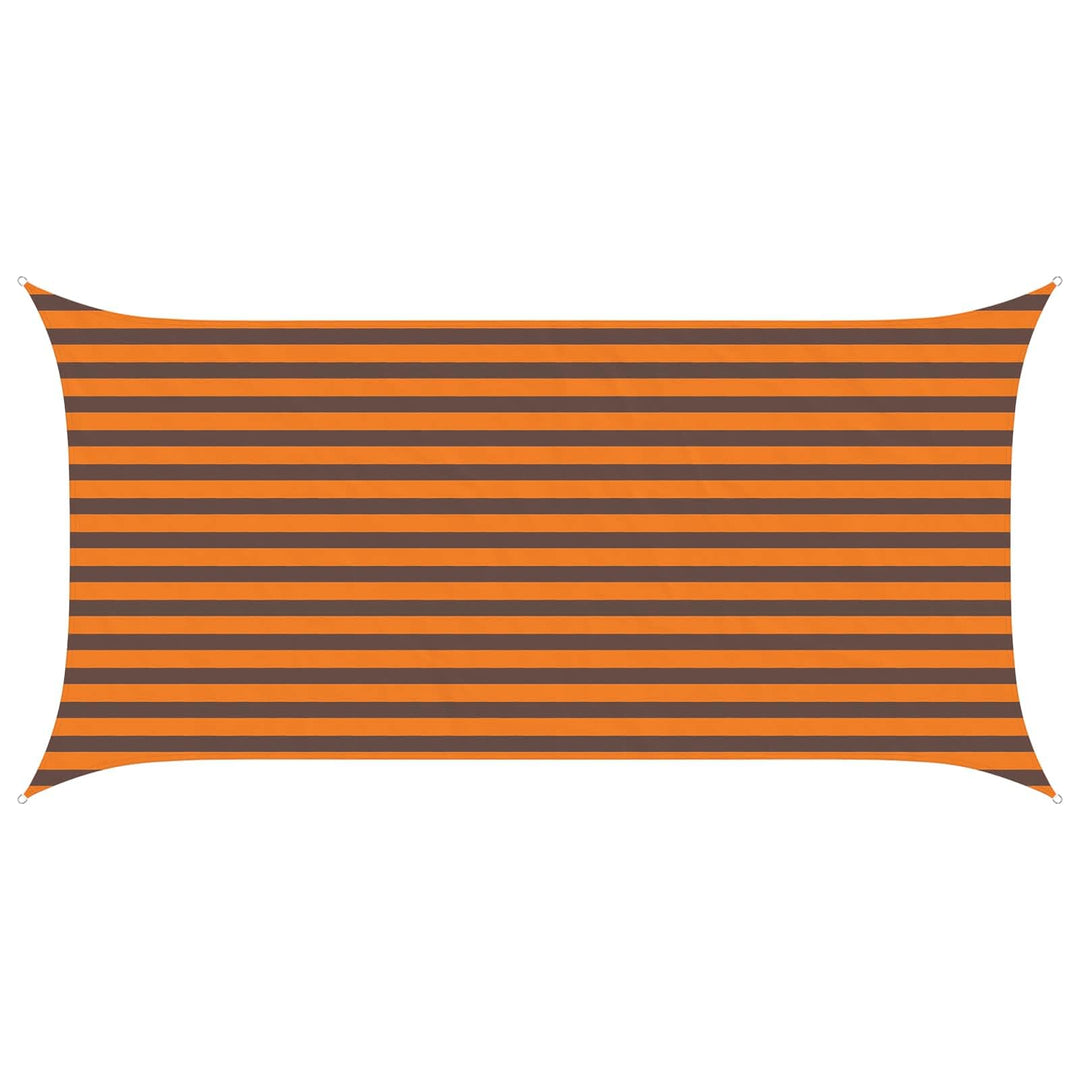 vidaXL Sonnensegel Orange und Braun 4 x 2 m 100% Polyester Oxford, Outdoor Schatten, UV-beständig, r