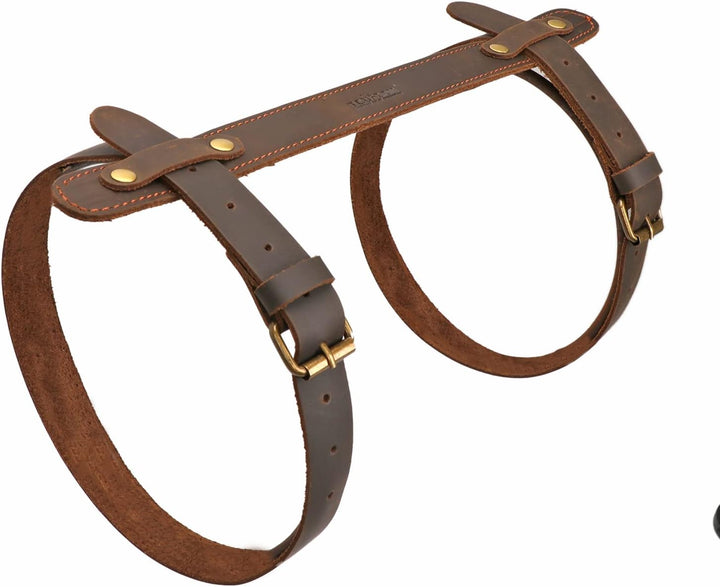Tourbn Tourbon 2 x Leder-Picknickdecken-Tragegurt für Camping, Festivals, Motorrad, Bettrollengurt,