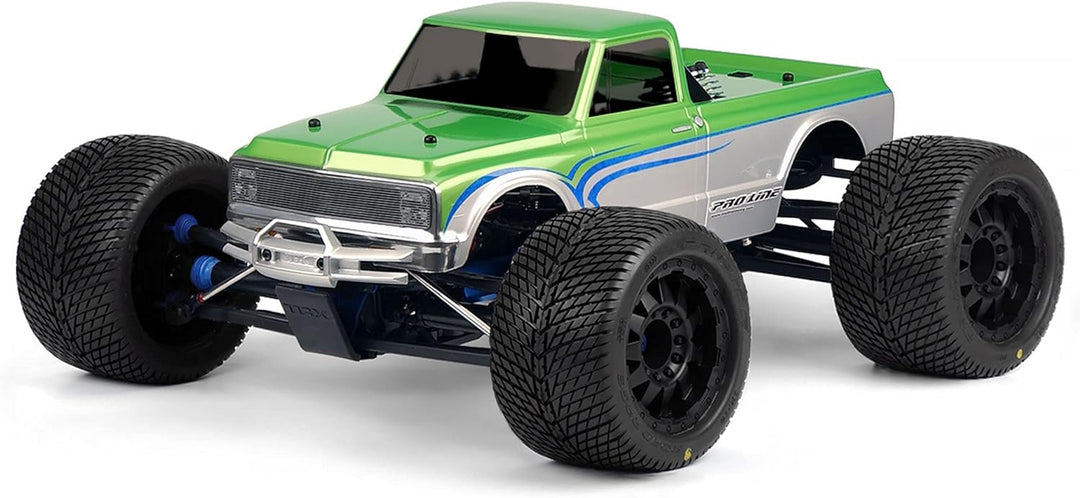 1/8 1972 Chevy C-10 Long Bed Clear Body: Monster Truck