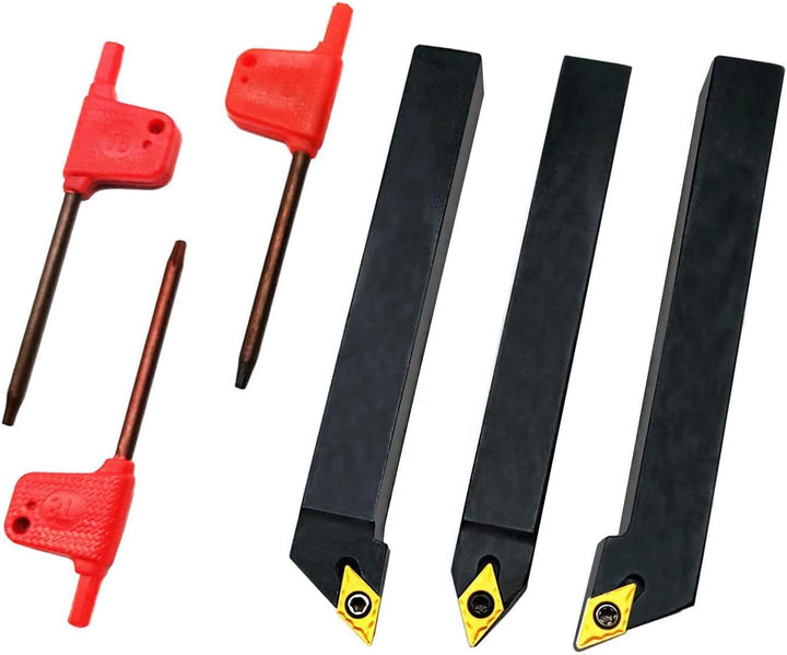 3PCS 1/2"CNC Drehmaschine Hartmetall Drehwerkzeuge Insert Holder Set SDNCN1212H07 + SDJCL1212H07 + S