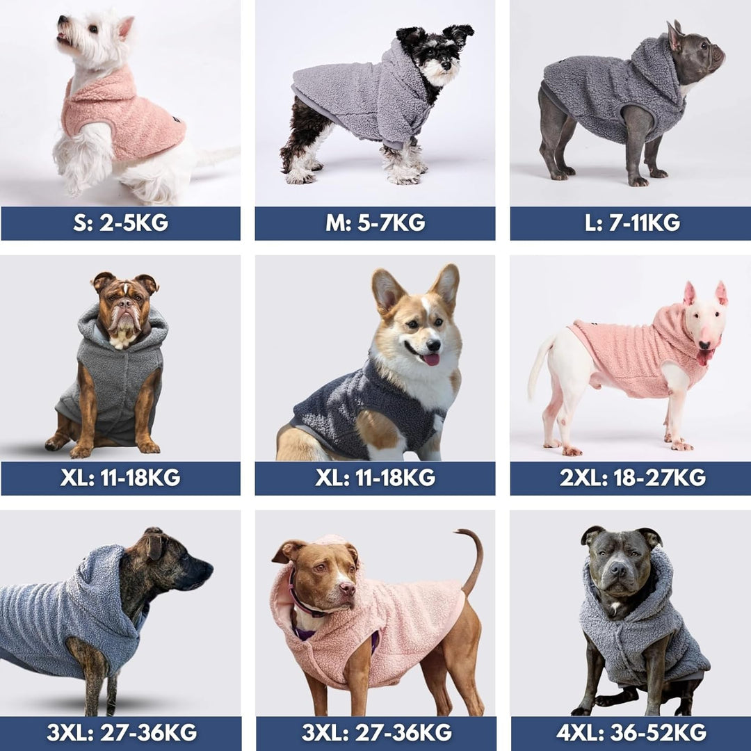 Spark Paws Dog Sherpa - Premium Quality, Suitable for All Breeds - Grey - M M Grey, M Grey