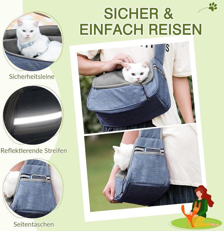 ALLSOPETS Hundetasche Tragetuch Hund Schultertasche Katzentragetasche Haustiere Tasche für Katzen un