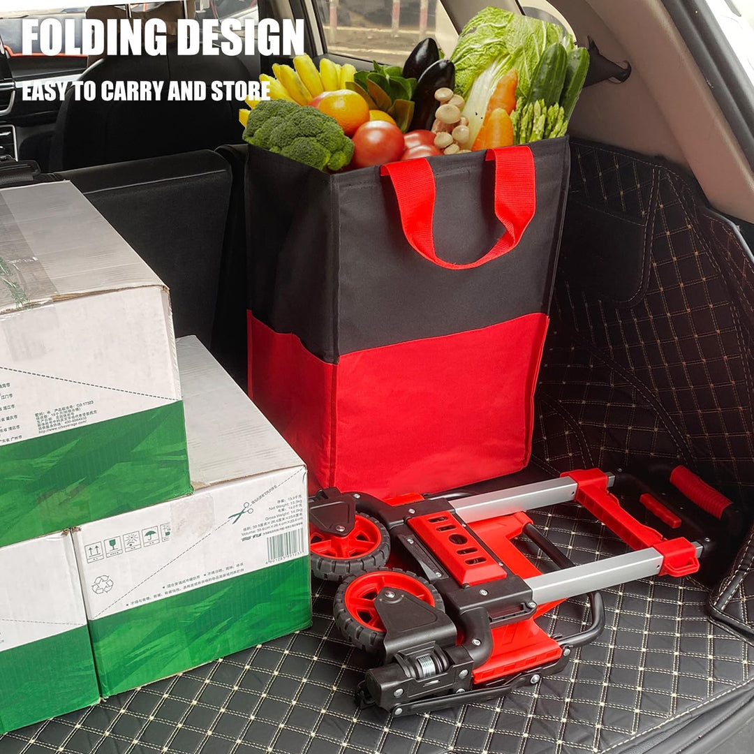 Faltbarer Einkaufswagen mit abnehmbarer wasserdichter Tasche und Bungee-Seil, robuster Schubwagen mi