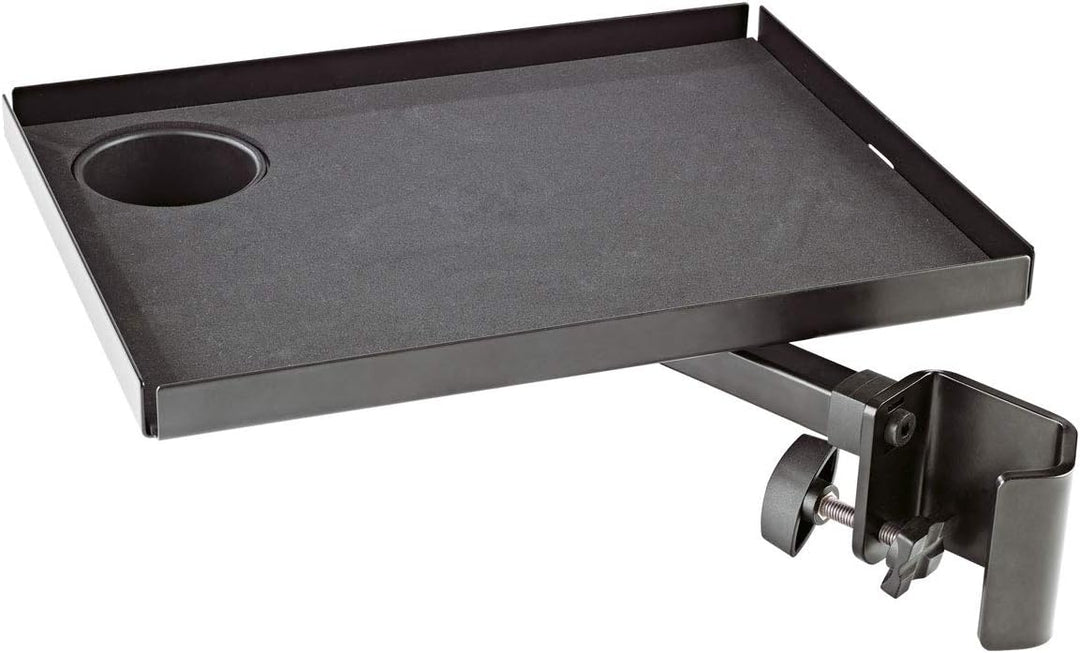 K&amp;M 12227 Ablageplatte mit Getränkehalter anschraubbar + keepdrum Poliertuch