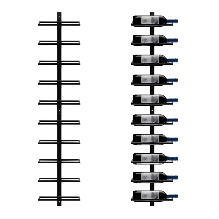 Yaheetech Weinregal Flaschenhalter Flaschenregal Aufbewahrungsregal für die Wand aus Metall 10 Flasc