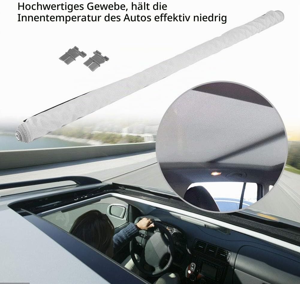 Qiilu Auto Schiebedach Windschutzscheibe Sonnenschutz, Sonnenschutz Vorhänge Oberlicht Fensterladen