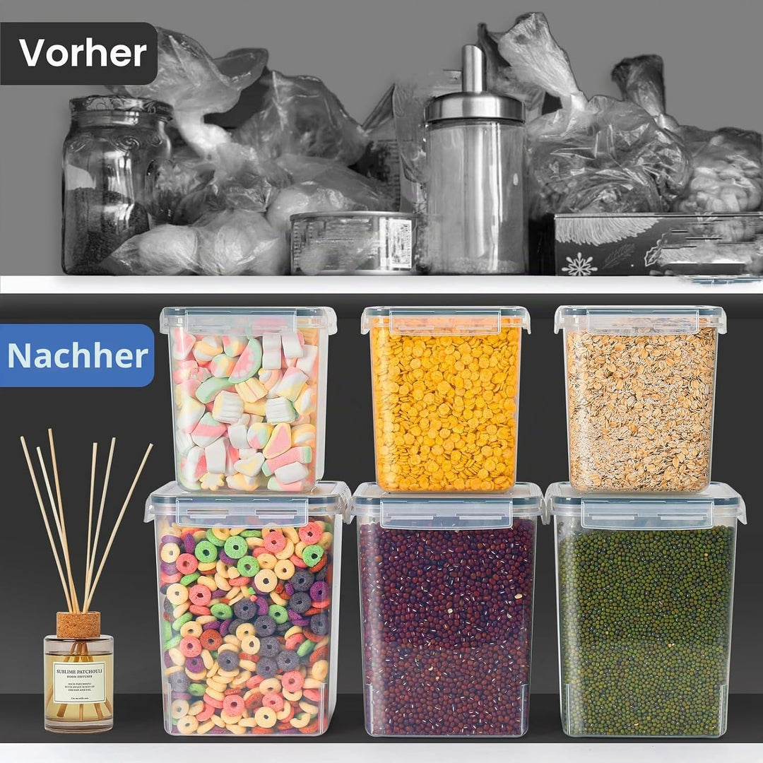 6,5L Vorratsdosen Mit Deckel Luftdicht, 2er Extra Gross Vorratsdosen Set, BPA Frei, Müsli Schüttdose