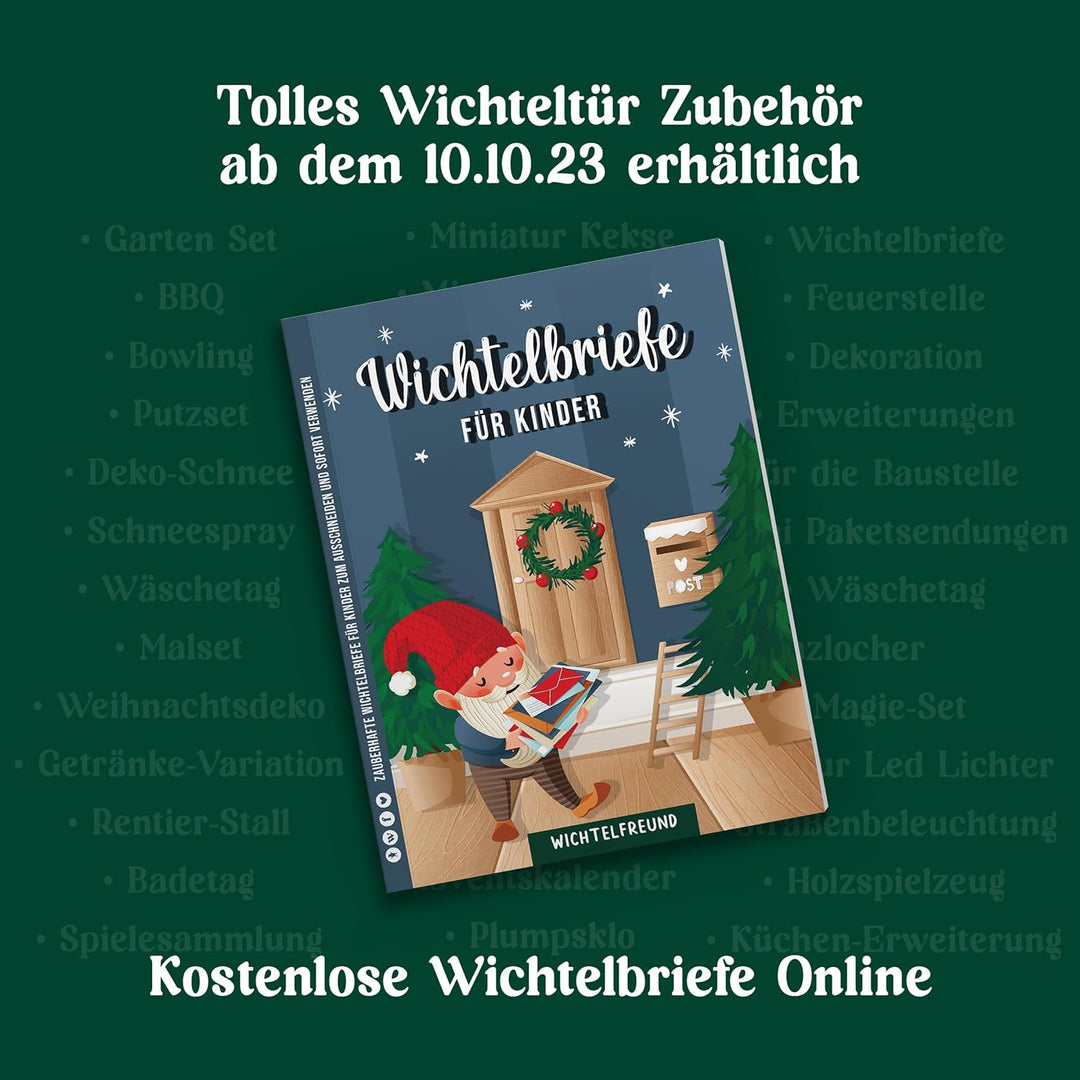 WICHTELFREUND Wichteltür Set - Zauberhafte Wichteltür Komplettset inkl. DIY- Baustelle Miniatur Wich