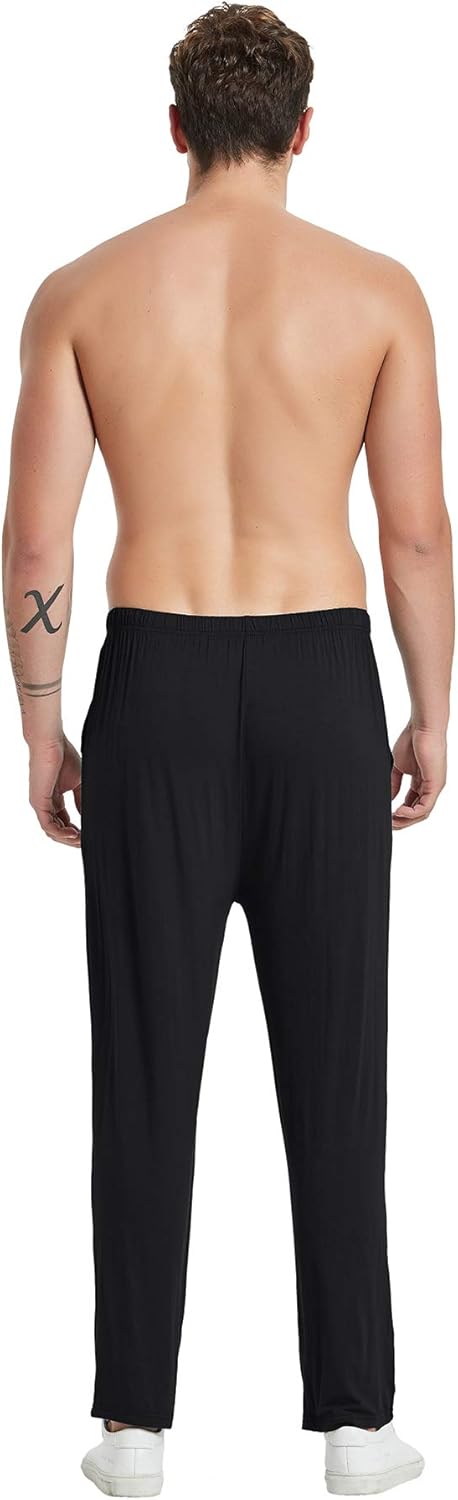 MoFiz Herren Schlafanzughose Lang Modal Pyjamahose Schlafhose Weit Loungewear S 3 Pack-02, S 3 Pack-