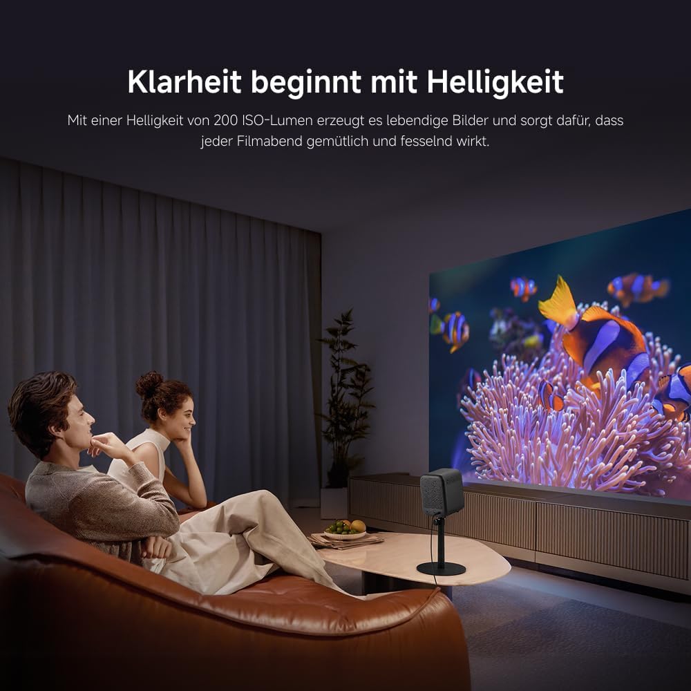 Xiaomi L1 Smart Beamer 1080P Full HD mit Google TV & Netflix, Tragbarer Heimkino Projektor, Autofoku