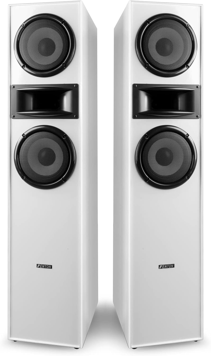 Fenton SHF700W - HiFi Lautsprecher Stereo Set für Ihre Heimkino HiFi Anlage, 400 Watt Standlautsprec