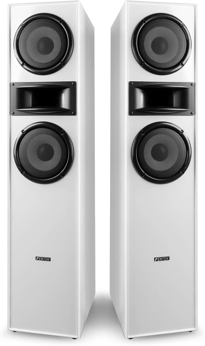 Fenton SHF700W - HiFi Lautsprecher Stereo Set für Ihre Heimkino HiFi Anlage, 400 Watt Standlautsprec