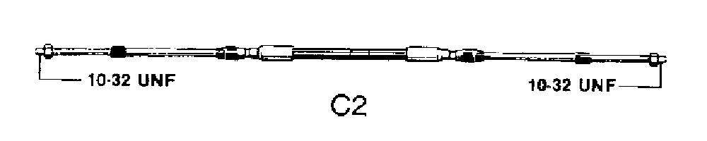 Ultraflex, Schaltkabel und Gaskabel C2 komplett, 6 Zoll, 1.83 m, 58868