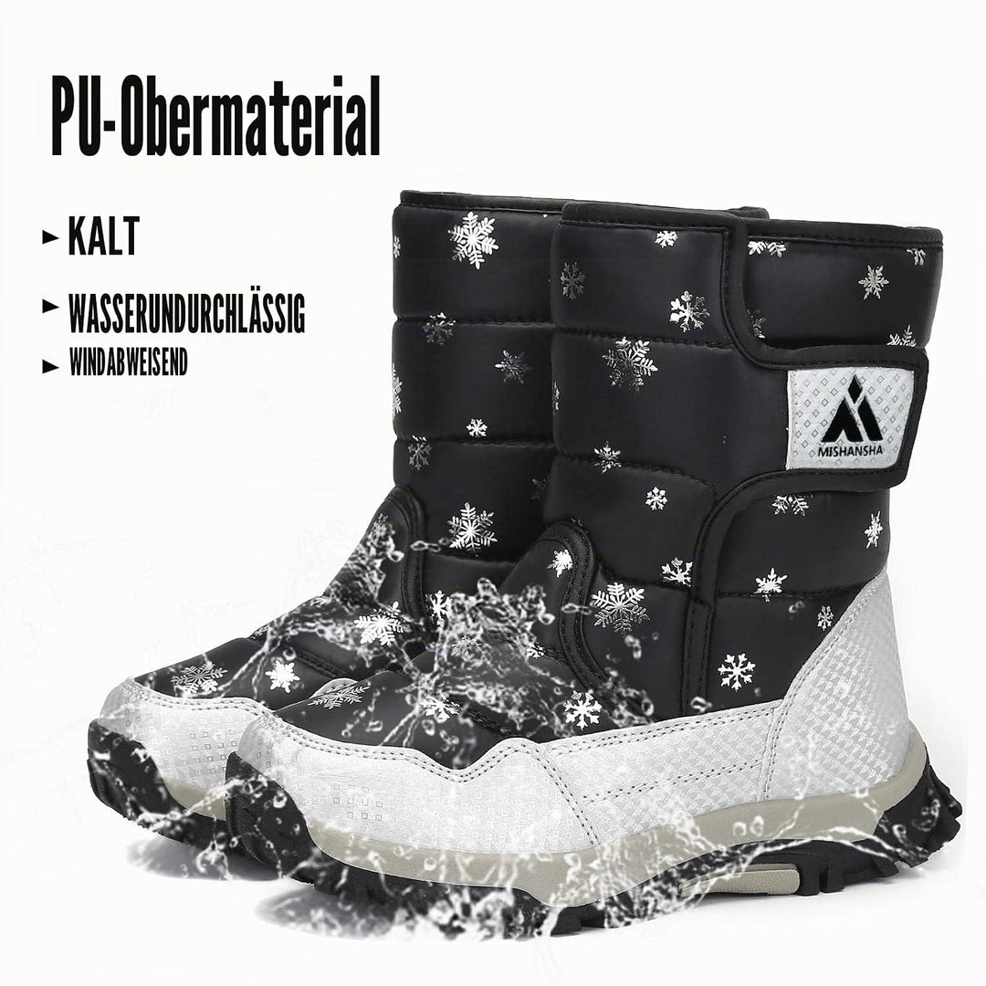 Mishansha Kinder Winterstiefel Jungen Schneestiefel Mädchen Warm Gefütterte Rutschfeste Winter Snowb