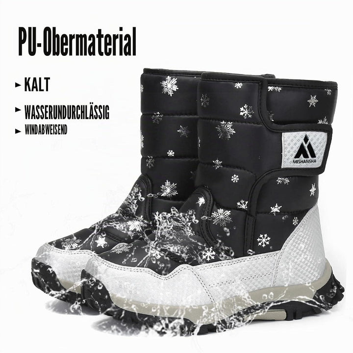 Mishansha Kinder Winterstiefel Jungen Schneestiefel Mädchen Warm Gefütterte Rutschfeste Winter Snowb