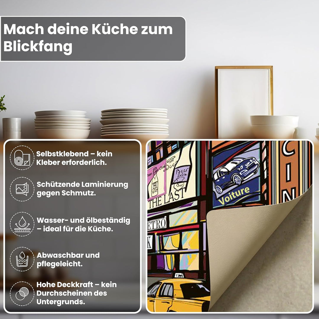 Küchenrückwand Folie selbstklebend Times Square | Klebefolie - Dekofolie - Spritzschutz für Küche |
