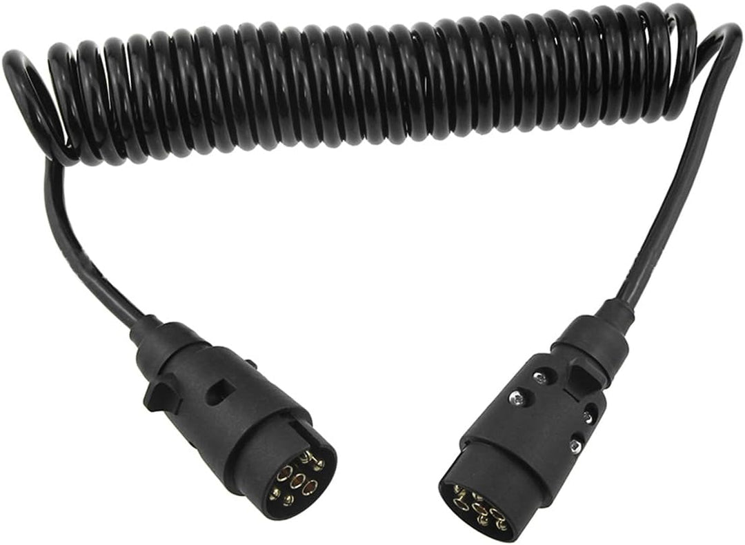 2,0m 7-Pin auf 7-Pin Adapter Stecker Anschluss Verlängerungskabel Spiralkabel Anhängerkabel Adapter