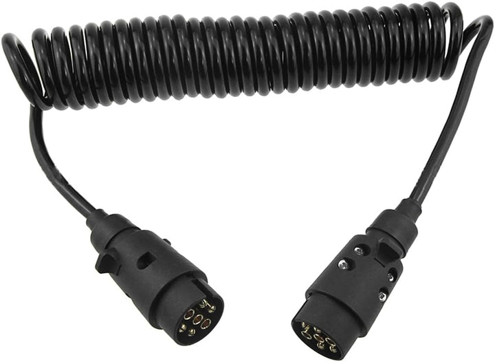 2,0m 7-Pin auf 7-Pin Adapter Stecker Anschluss Verlängerungskabel Spiralkabel Anhängerkabel Adapter