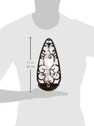 Esschert Gusseisenhalterung Glasbarometer, transpartent, 13,9 x 12 x 27,7 cm Single, Single