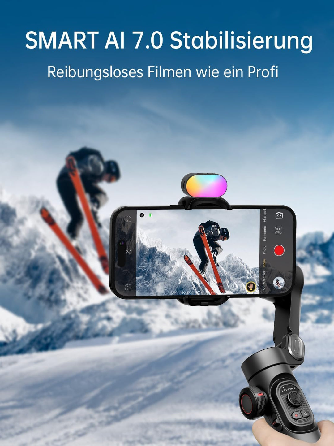 Phone Gimbal Stabilizer 3-Achsen Smartphone faltbar Gimbal für iPhone Gimble mit Focus Wheel TikTok
