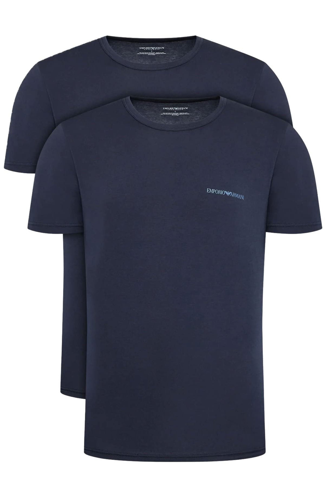 Emporio Armani Herren Shirt (2er Pack) S Marine/Marine, S Marine/Marine