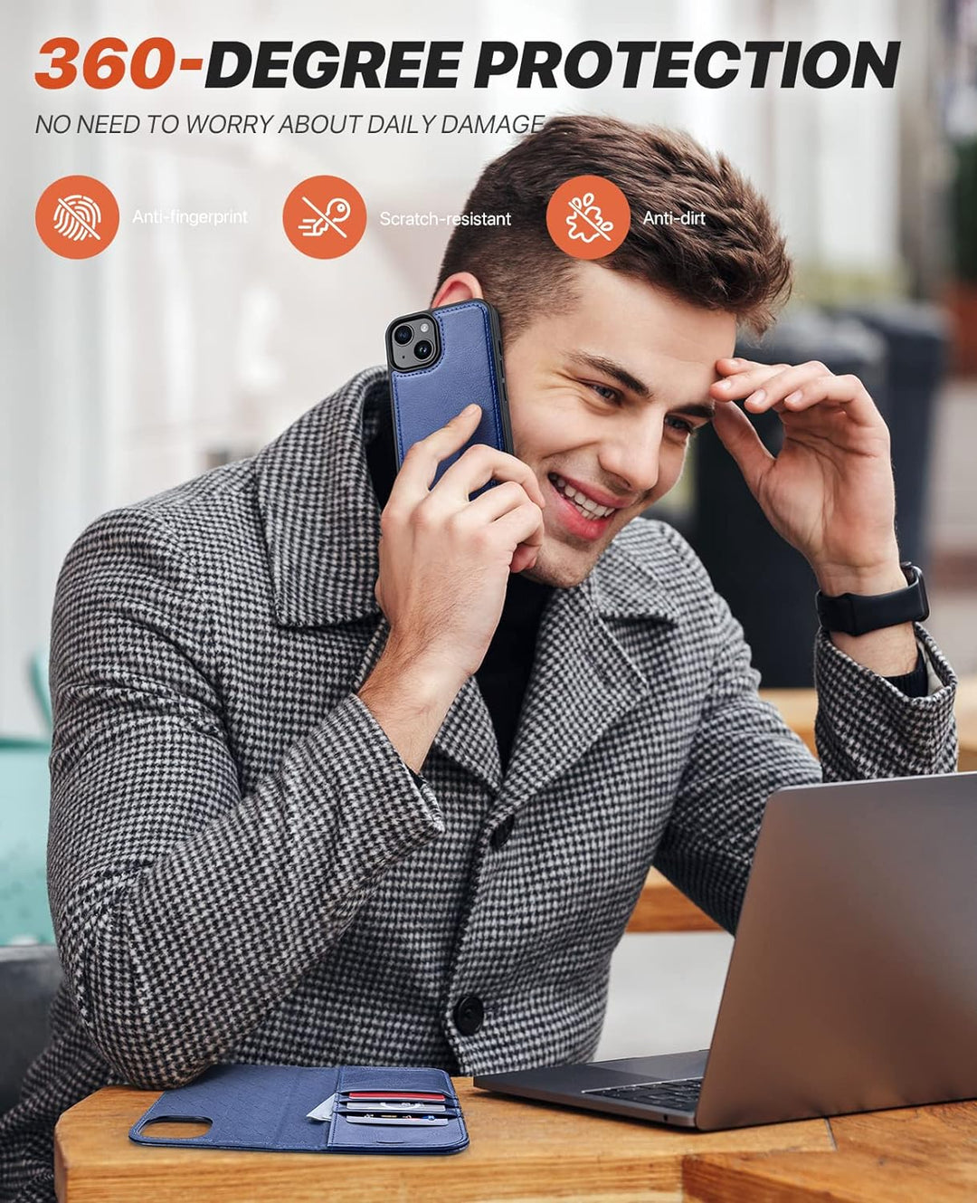 OCASE Abnehmbare Hülle iPhone 14 Handyhülle 5G[Magnetische Hülle] [Kabelloses Laden] [Displayschutz]