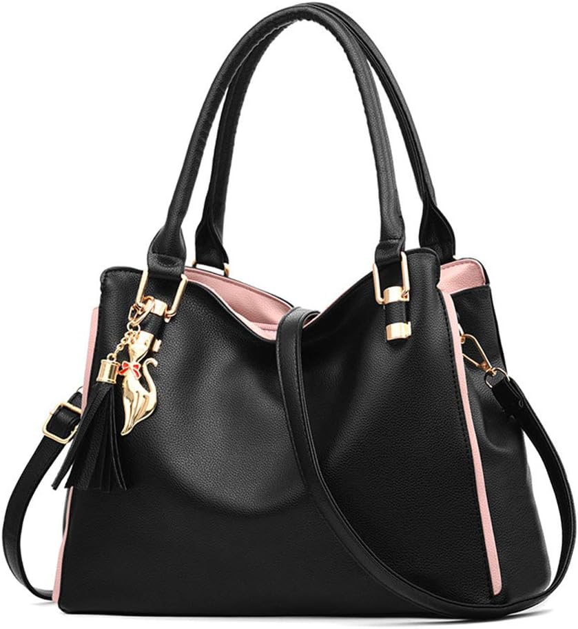 BUKESIYI Damen Tasche Umhängetasche Handtasche Frauen Klein Schultertasche Weekender Lack PU Leder C