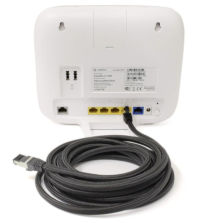 1aTTack.de 368262 Cat.6a Outdoor Netzwerkkabel 45m - schwarz - Cat6a Patchkabel (SFTP PIMF) 10 Gb/s