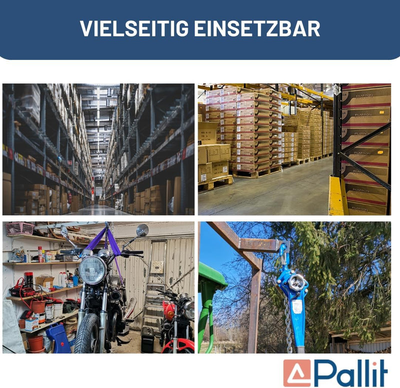 Pallit Hebelzug LEVER-S | 750 kg Tragkraft | 1,5 m Kettenlänge | strapazierfähige Lastbremse | Freil