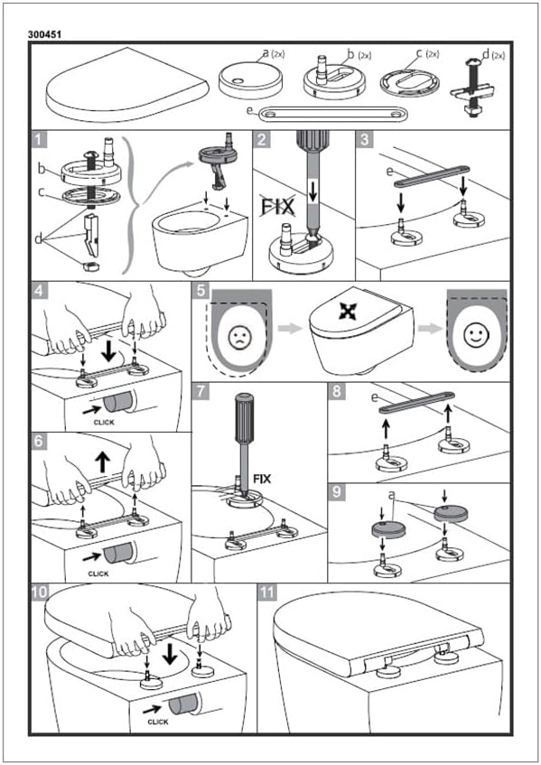 WC-Sitz mit Deckel FÜR Geberit & Keramag Renova Nr.1 Plan Weiss | Absenkautomatik (Soft-Close), Abne