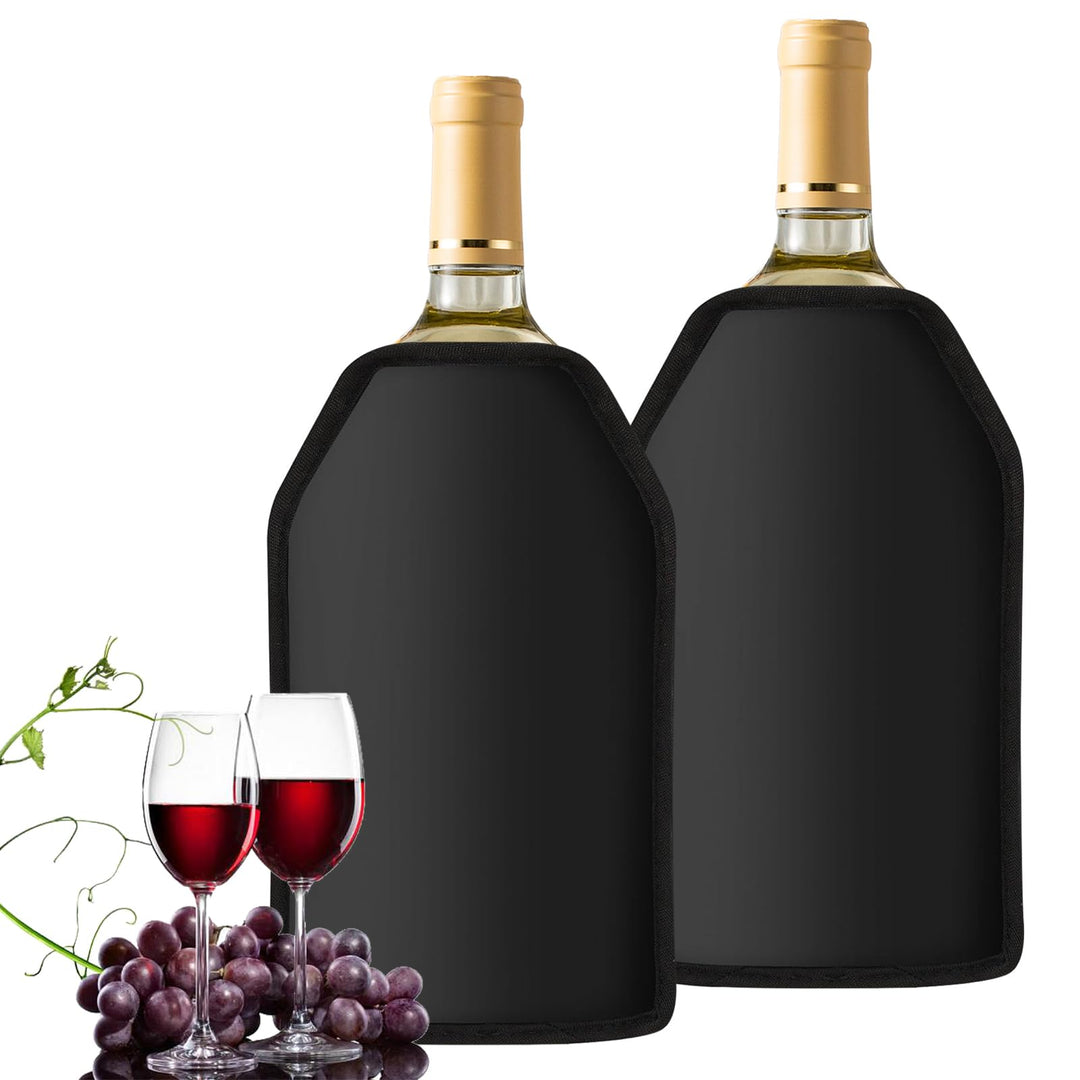Weinkühler Manschette, 2 Stück Kühlmanschette Wein, Flaschenkühler, Champagner Kühler, Flaschenkühle