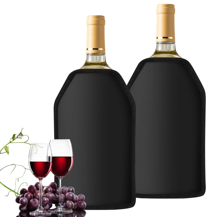 Weinkühler Manschette, 2 Stück Kühlmanschette Wein, Flaschenkühler, Champagner Kühler, Flaschenkühle