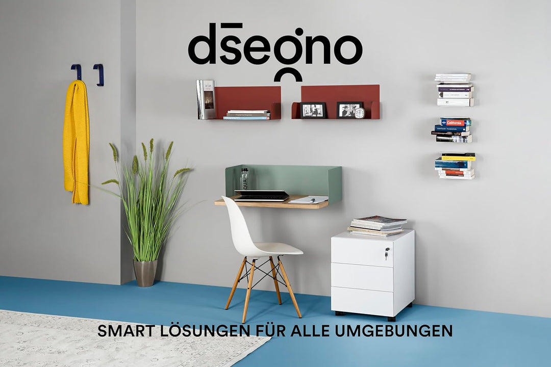 home3000 Bis 80 Bücher - 4 weisse unsichtbare Bücherregale - bis zu 200 cm schwebende Bücherstapel -