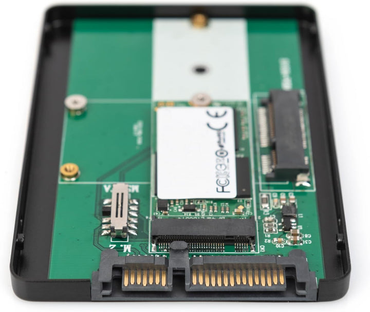 DIGITUS 2,5 Zoll SATA Festplattenadapter für M.2 oder mSATA-SSDs - M.2 Modultyp 2280, 2260, 2242, 22