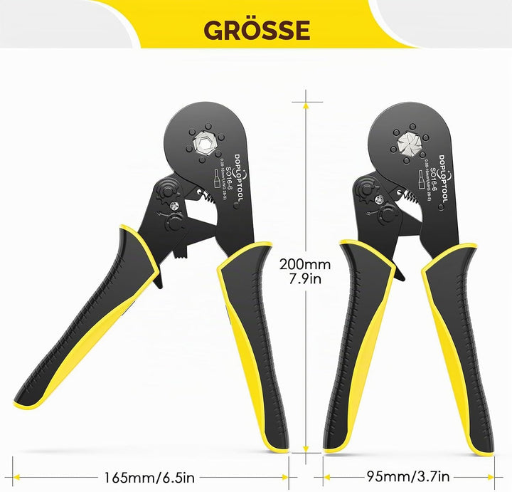 Crimpzangen Aderendhülsen Set, Sechskant Aderendhülsenzange mit 1200 stück Aderendhülsen Tool Kit (0